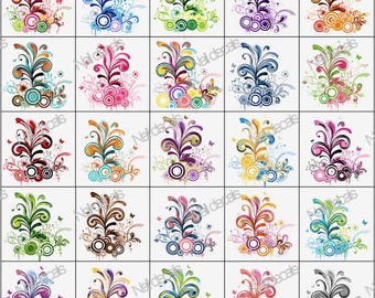 Swirls Nail Art Waterslide  Decals set of 50 + Bonus, Instructions,