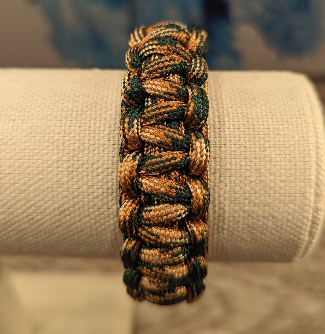 Bracelet De Survie Paracord King Cobra - 550 Lb, Camouflage Noir/bleu, Tissage Robuste, Fabriqué Aux USA