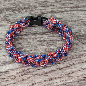 Red, White and Blue Paracord Bracelets