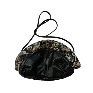 Vintage Colini Handbags 1980s Leather Shoulder Bag Purse Black