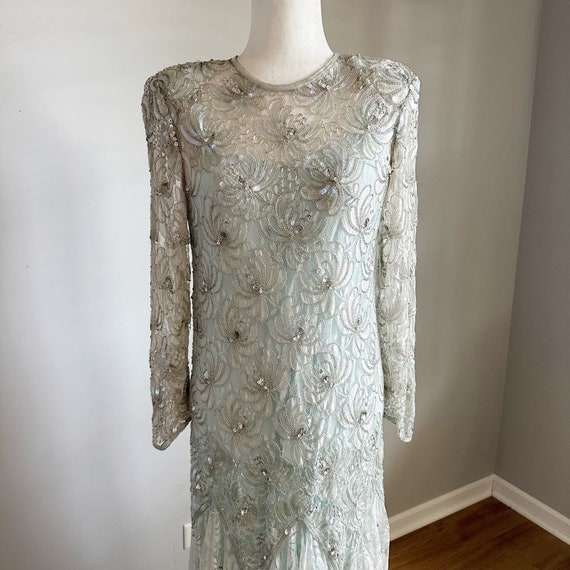Vintage 1980's Judith Ann Creations Beaded Gown - image 2