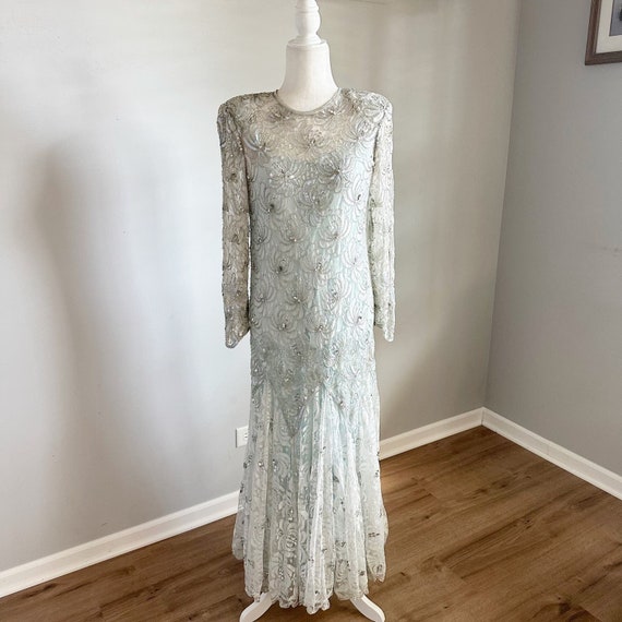 Vintage 1980's Judith Ann Creations Beaded Gown - image 1