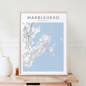 Marblehead Massachusetts Map Print, Marblehead Print, Marblehead Poster, Marblehead Map Print, Marblehead Gift, Map of Marblehead