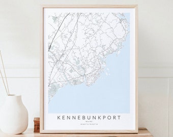 Kennebunkport Maine Map Poster, Kennebunkport Print, Maine Map, Kennebunkport Gift, Maine Gift, Poster Kennebunkport Maine, Kennebunkport ME