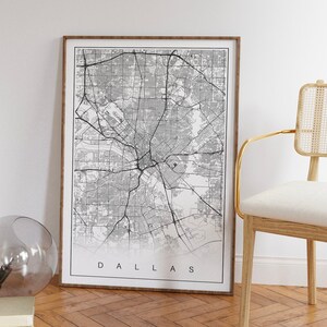Dallas Map Print, Dallas Texas Poster, Texas Map Print, Dallas Poster, Dallas Gift, Texas Gift, Texas Decor
