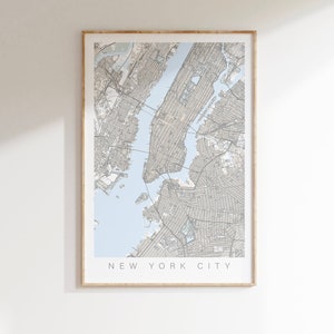 New York City Map Print, NYC Map Print, Manhattan Map, Brooklyn NY Poster, New York City Gift, New York City Manhattan Gift, NYC Map Poster