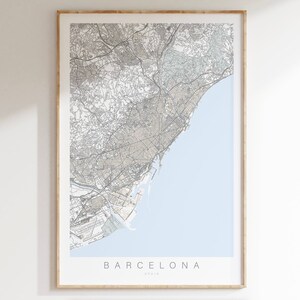 Barcelona Map Print, Barcelona Poster, Barcelona Spain Street Map Decor, Barcelona Gift, Spanish Decor, Barcelona Decor, Barcelona Wall Art