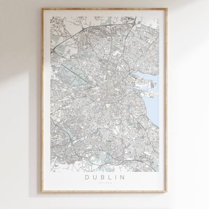 Dublin Map Print, Dublin Ireland Map Decor, Ireland Wall Decor, Ireland Poster, Dublin Gift, Ireland Wall Art, Ireland Gift