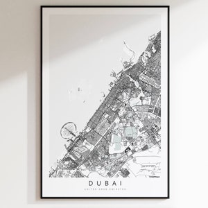 Dubai Map Print, Dubai Print, Dubai Wall Art, UAE Map Poster, Dubai Wall Decor, Dubai Map Art, Dubai Gift, Dubai Map Wall Art