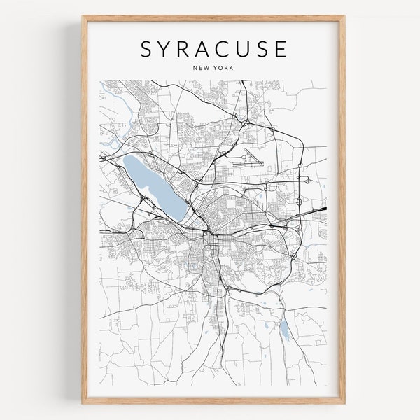 Syracuse New York Poster, Syracuse Art, Minimalist Map, New York, Syracuse Gift, United States Map, Birthday Present, NY Poster Map Print