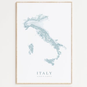 Italy Map Print, Italy Poster, Rome Italy, Italy Gift, Italian Art, Italy Honeymoon, Italia, Italy Wall Decor, Venice Italy, Map of Italy