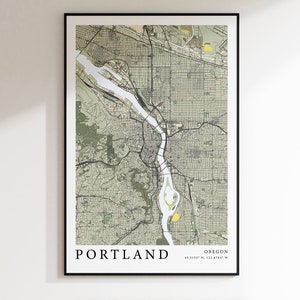 Portland Map Print, Portland Oregon Poster, Portland Oregon Wall Decor, Portland Wall Art, Portland Wall Decor, Portland Gift, City Map Art