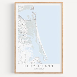 Plum Island Map Print, Newburyport Map Print, Massachusetts Decor, Plum Island Gift, Plum Island Poster, North Shore Massachusetts