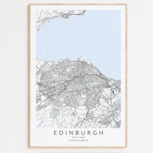 Impression de carte d’Édimbourg, affiche d’Édimbourg, cadeau d’Écosse, art de carte d’Écosse, carte de la ville d’Édimbourg, affiche de voyage d’Édimbourg, art de voyage d’Écosse