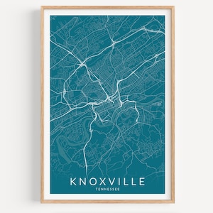 Knoxville Map Print, Map of Knoxville, Tennessee Wall Art, Knoxville Map Poster, Tennessee Wall Decor, Knoxville Gift
