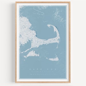 Cape Cod Landkarte Print | Cape Cod Poster | Nantucket Landkarte Print | Martha's Vineyard Map Print | Cape Cod Geschenk | Cape Cod Dekor | Digitaler Download