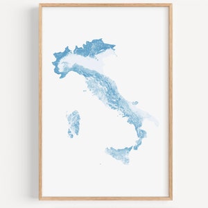 Italy Map Print, Italy Poster, Rome Poster, Italy Stylized Map, Italy Gift, Italy Wall Art, Italy Home Decor