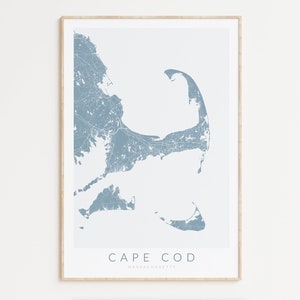 Cape Cod Print, Cape Cod Map Poster, Carte minimaliste, Cape Cod Gift, Nantucket Coastal Map, Cadeau d’anniversaire, Martha’s Vineyard, Cape Cod Art