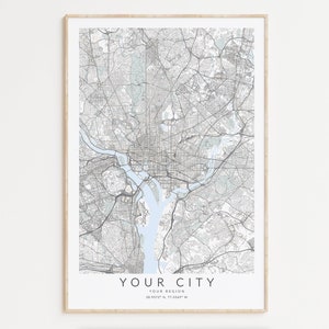 Custom City Map, Any Location Map Print, Custom Location Map Poster, Custom Wedding Gift, Personalized Map Decor, City Map Decor, Home Decor