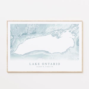 Lake Ontario Map Print, Great Lakes Wall Art, Great Lakes Map, Lake House Wall Art, Coastal Wall Art, Lake Ontario Gift, Great Lakes Gift