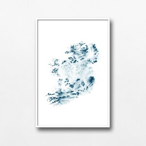 Ireland Map Print | Blue Ireland Poster | Ireland Gift | Dublin | Topographic Map | Ireland Wall Art | Minimalist Map | Home Office Decor