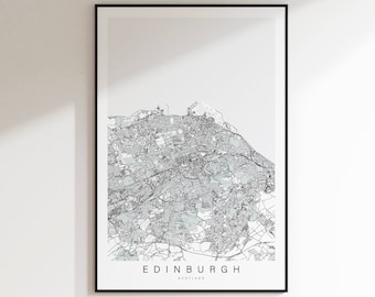 Edinburgh Map Print, Map of Edinburgh, Scotland Wall Art, Scotland Map Poster, Scotland Wall Decor, Edinburgh Map Art, Edinburgh Gift