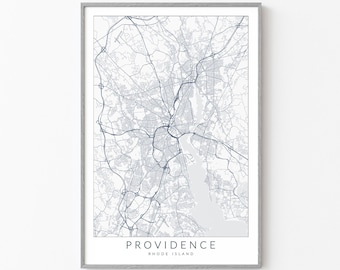 Providence Map Print, Providence Rhode Island Poster, Providence Map Print, Rhode Island Gift, Rhode Island Art, Providence Gift