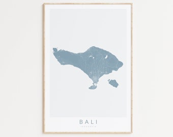 Bali Map Print, Bali Indonesia Poster, Bali Travel, Minimalist Map, Bali Gift, Indonesia Map, Map of Bali, Indonesia Print, Bali Indonesia