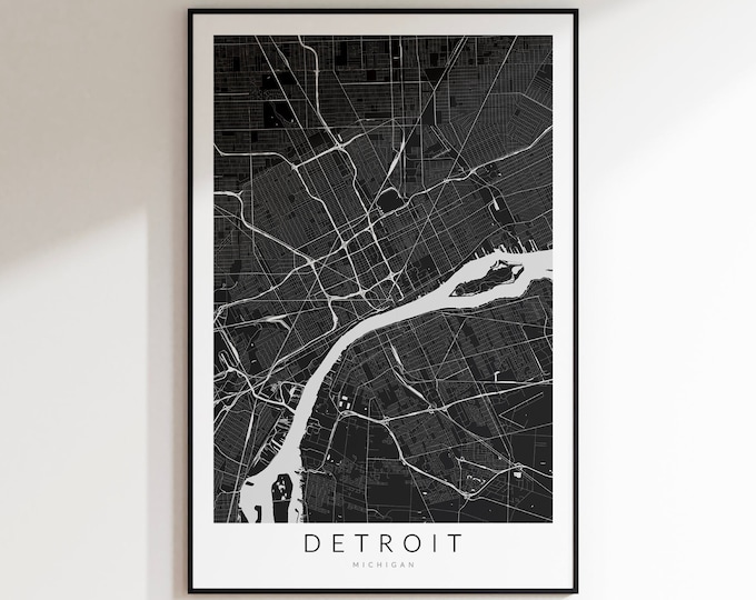 Detroit Heart Sign, Heart Map Sign, Detroit MI Sign, Detroit Michigan ...