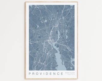 Providence Map Print, Providence Rhode Island Poster, Providence Gift, Providence Poster, Providence Wall Art, Providence RI, Providence Art