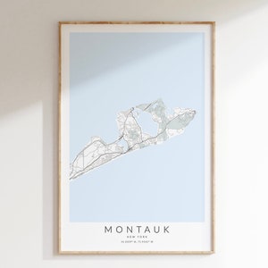 Montauk Map Print, New York Map Print, Montauk New York Poster, Long Island Map Print, The Hamptons Gift, Montauk Poster, Montauk Wall Art