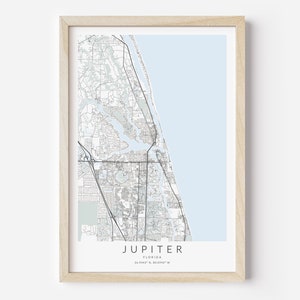 Jupiter Florida Map Print, Map of Jupiter, Jupiter Florida Poster, Florida Map, Jupiter Florida Print, Jupiter Map Poster, Florida Wall Art