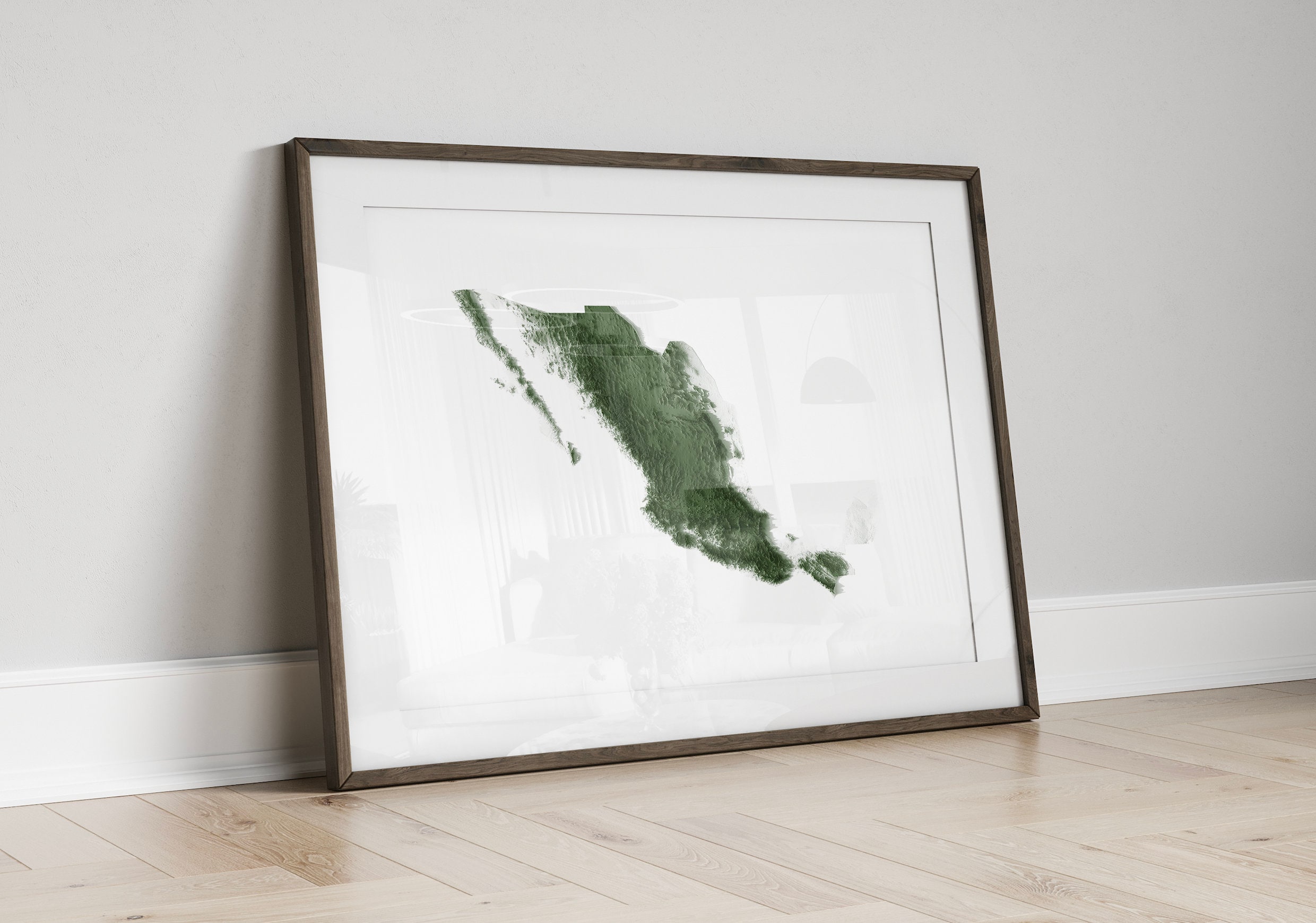 Mexico Map Print Mexico Poster Mexico Relief Map Mexico Gift Mexico ...