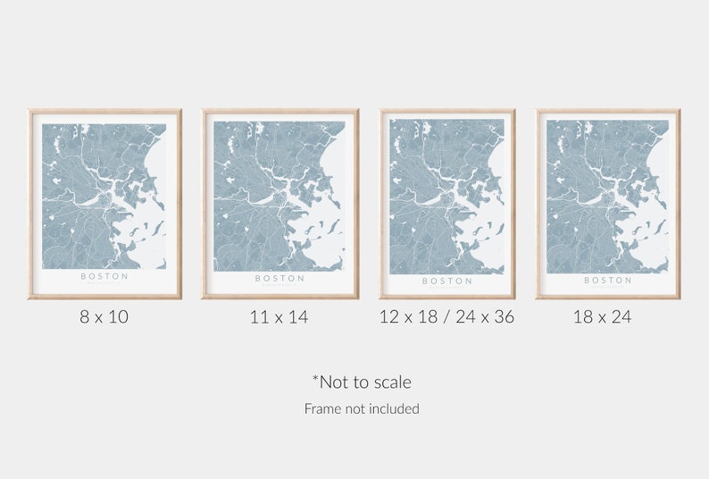 Boston Map Print, Boston Poster, Minimalist Map, Boston Gift ...