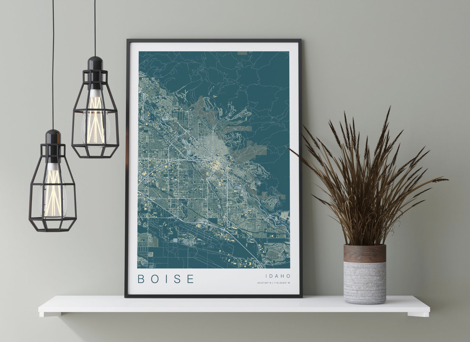 Boise City Map Print, Boise Map Print, Idaho Decor, Boise Idaho Poster ...