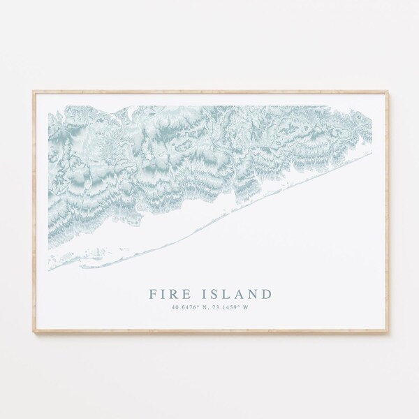 Fire Island New York Map Print, New York Long Island Map, Map Wall Art, Minimalist Map Print, Long Island Poster, Fire Island Gift