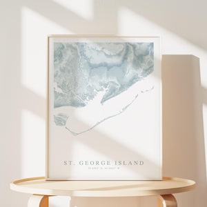 St. George Fl Map St. George Island Map Print, Map of Forgotten Coast Florida, Florida ...