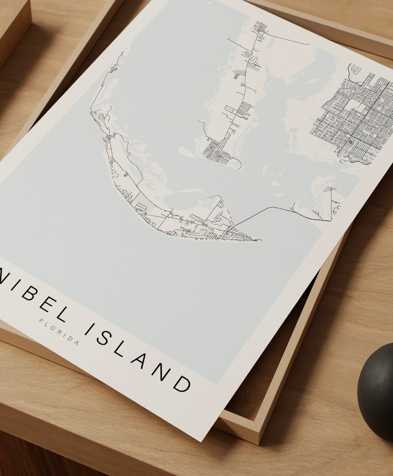 Sanibel Island Map Print, Florida Map Print, Sanibel Island Florida ...