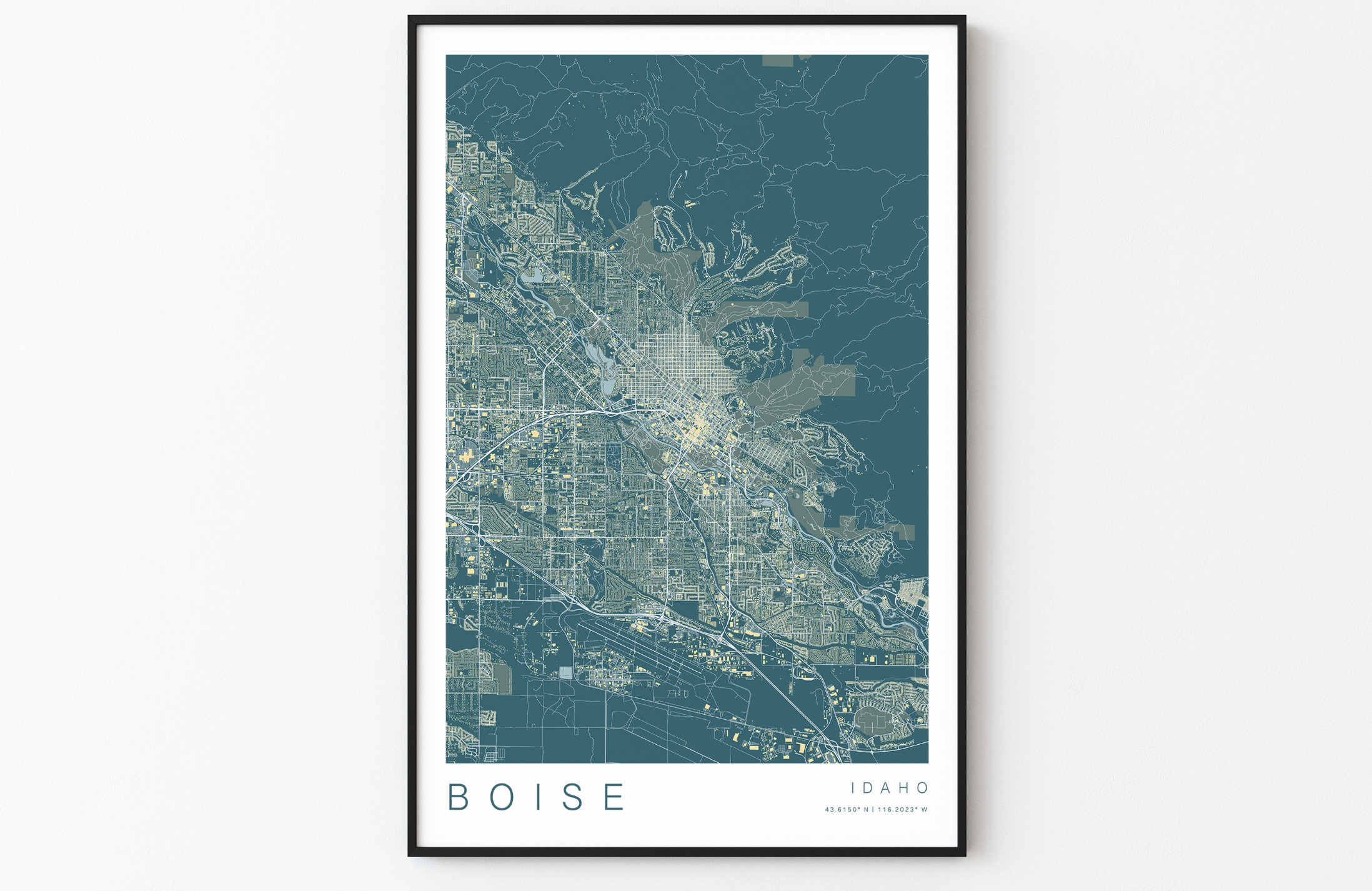 Boise City Map Print, Boise Map Print, Idaho Decor, Boise Idaho Poster ...