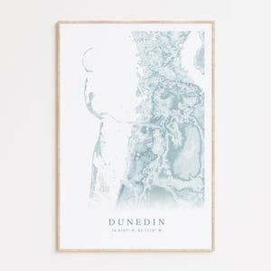 Impression de carte de Dunedin en Floride, carte de Dunedin en Floride, cadeau maison de plage en Floride, art mural Floride, décoration de maison de plage, cadeau de plage de Dunedin