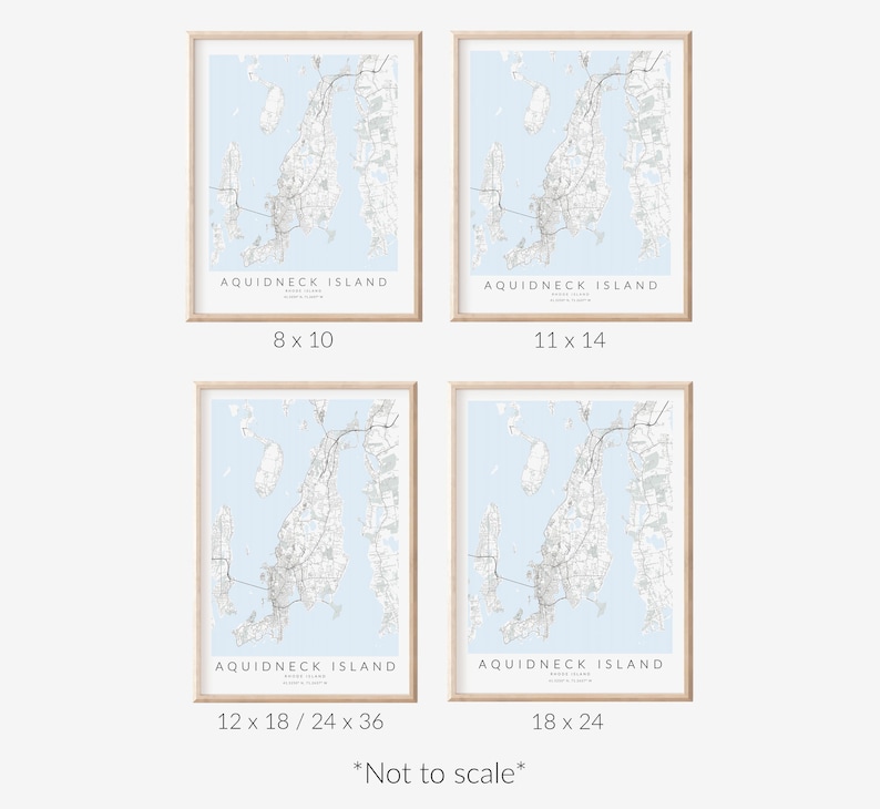 Aquidneck Island Map Print, Aquidneck Island Poster, Aquidneck Island