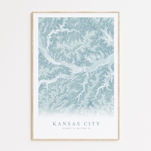 Kansas City Missouri Map Print, Kansas City Poster, Kansas City Print, Missouri Gift, Kansas City Gift, Missouri Print, Missouri City map