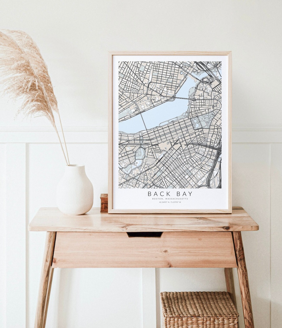 Back Bay Map Print, Back Bay Art, Boston Map Poster, Boston Poster