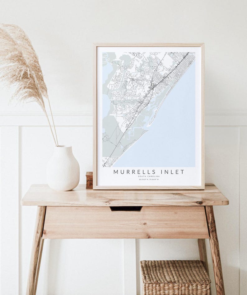 Murrells Inlet South Carolina Map Print, Map of Murrells Inlet, SC ...