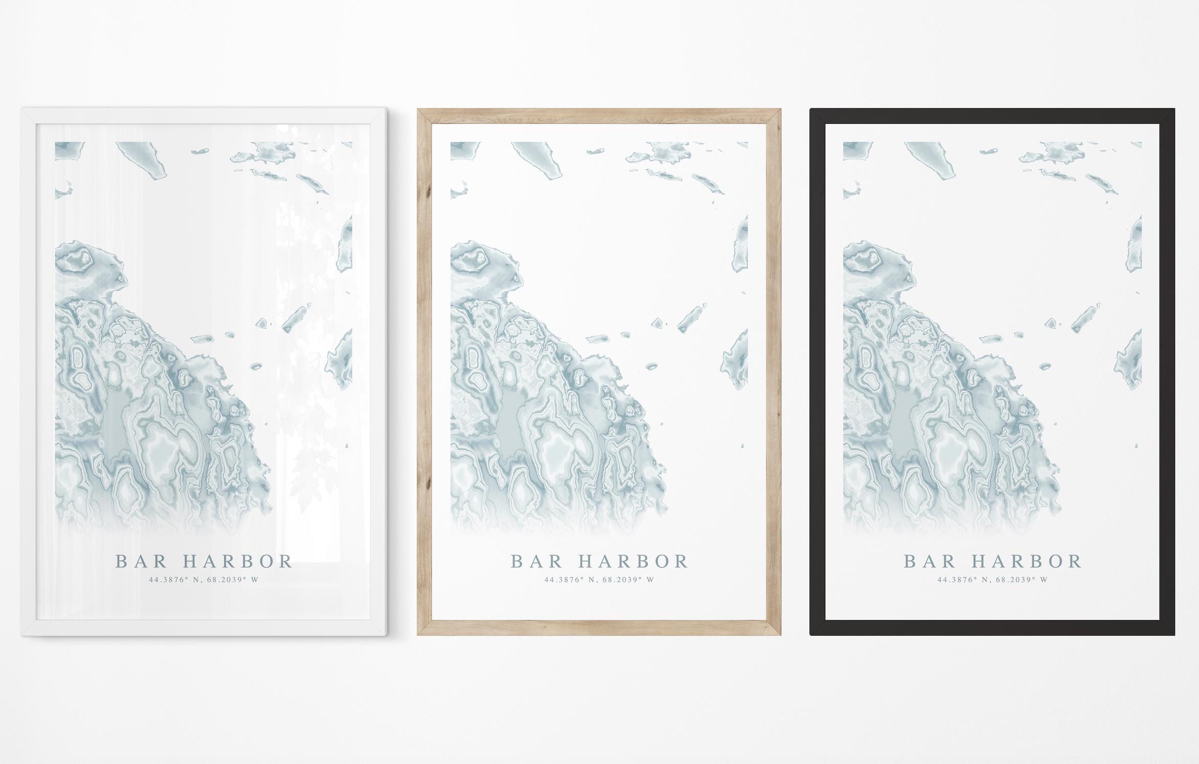 Bar Harbor Maine Map Print Map - Il Fullxfull.6158435572 Nehr