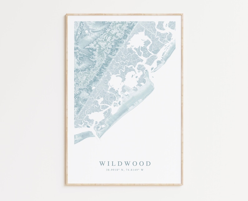 wildwood new jersey map print