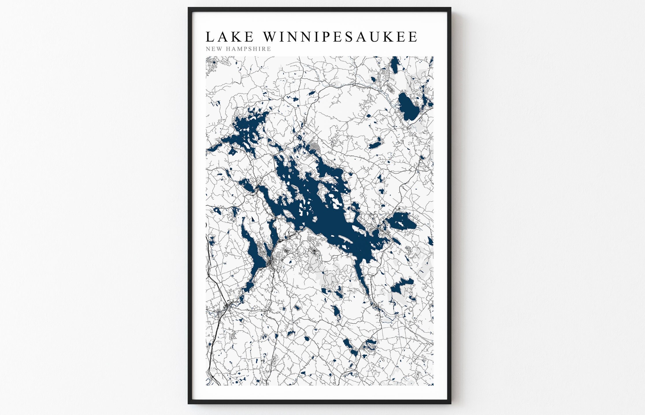 Lake Winnipesaukee Map Print Lake Winnipesaukee Print Lake - Etsy