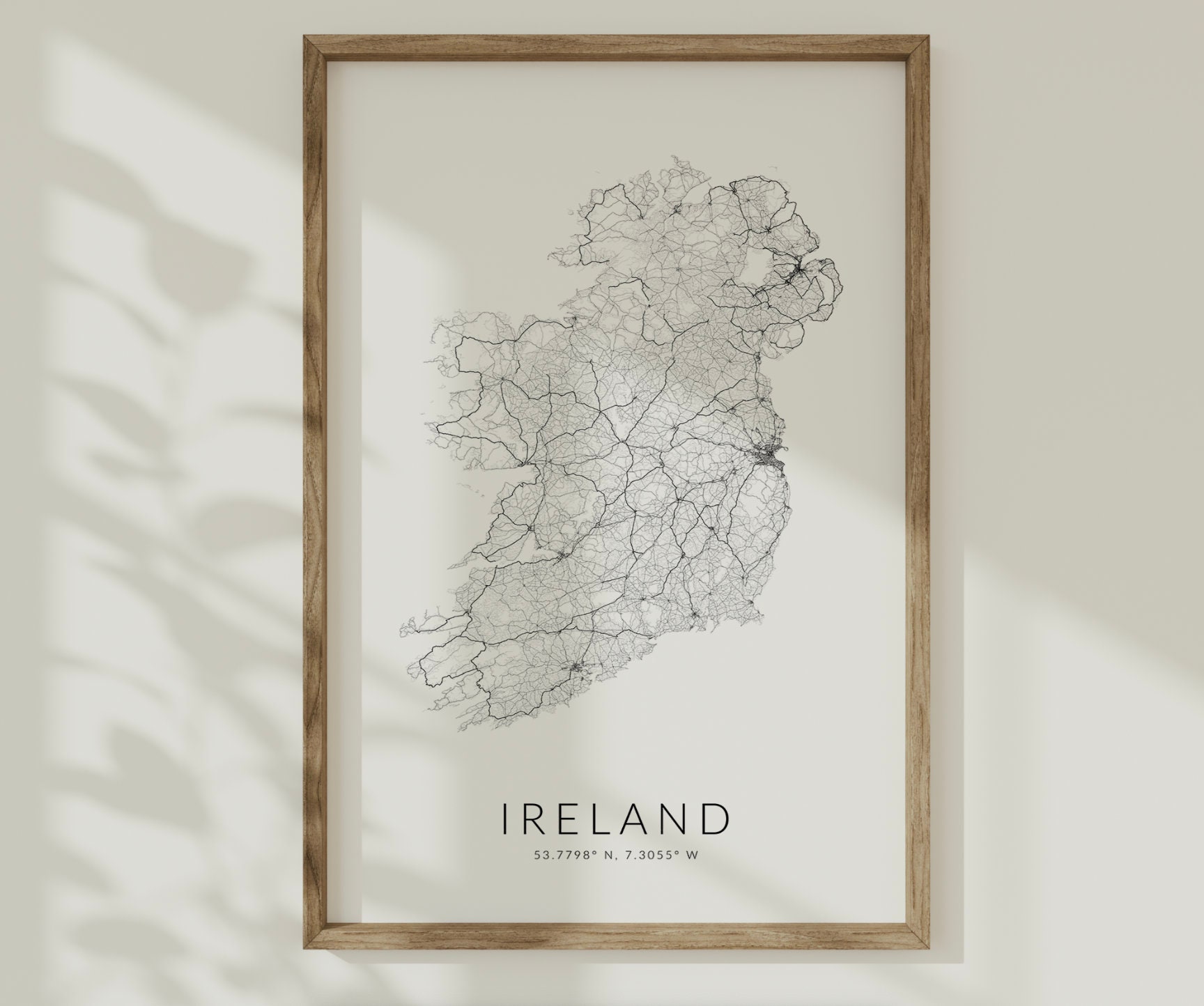 Ireland Map Print Ireland Map Poster Ireland Gift