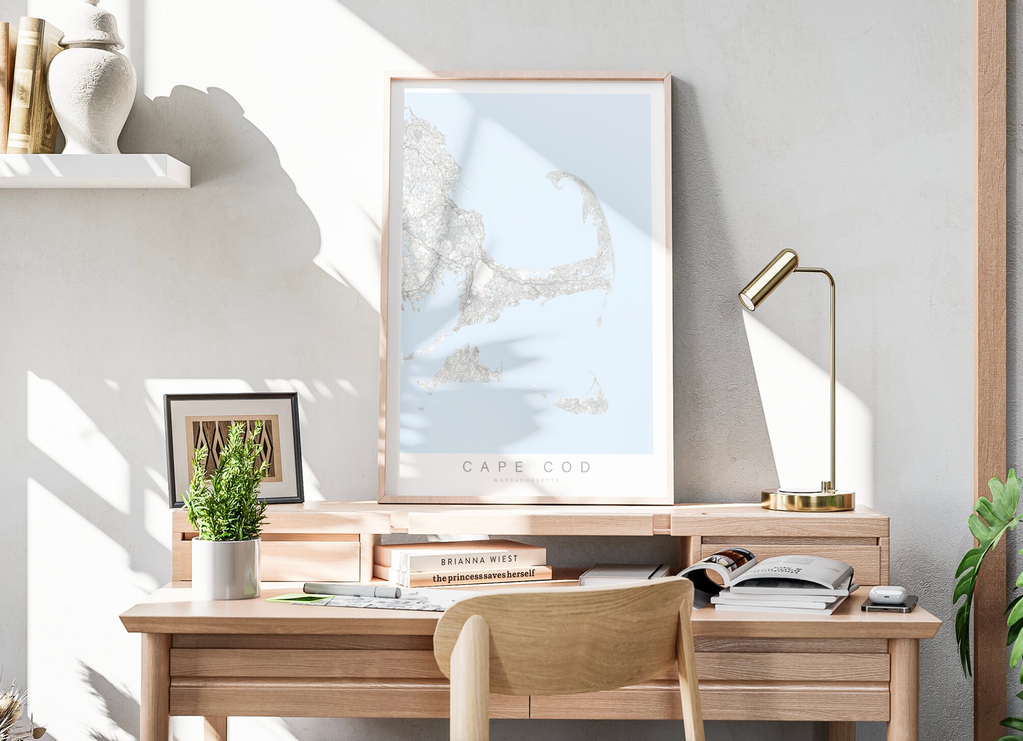 Cape Cod Map Print, Cape Cod Poster, Nantucket Map Print, Martha's