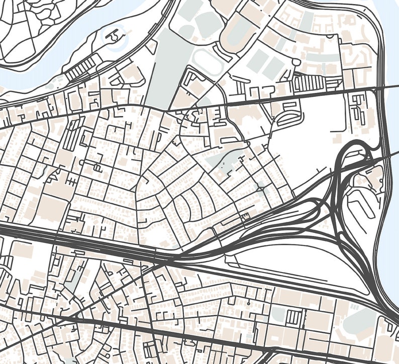 Allston Map Print, Map of Allston, Boston Neighborhoods Map Print